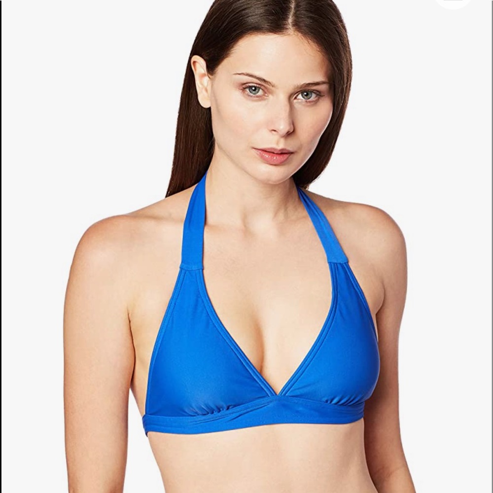 prAna Island Blue Medium D/DD halter top